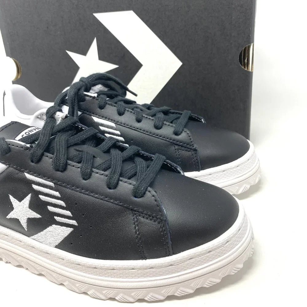 💖MEGA SALE💖Converse Women Rivals PRO LEATHER X2 OX Black White Low 168760C - Picture 7 of 11